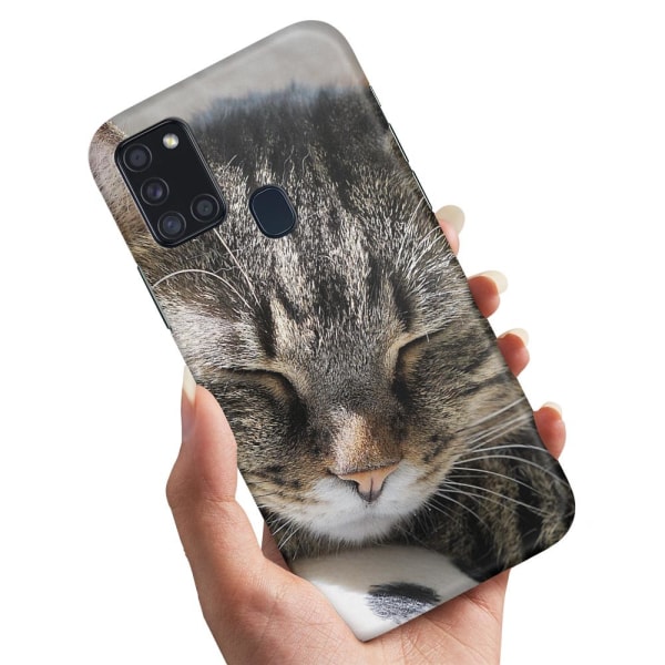 Samsung Galaxy A21s - Deksel/Mobildeksel Sovende Katt
