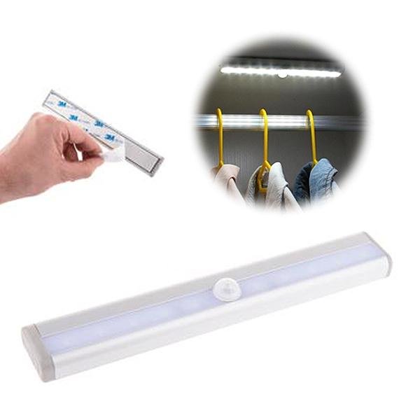 LED-lampa med Rörelsesensor - Självhäftande - 19x3 cm White