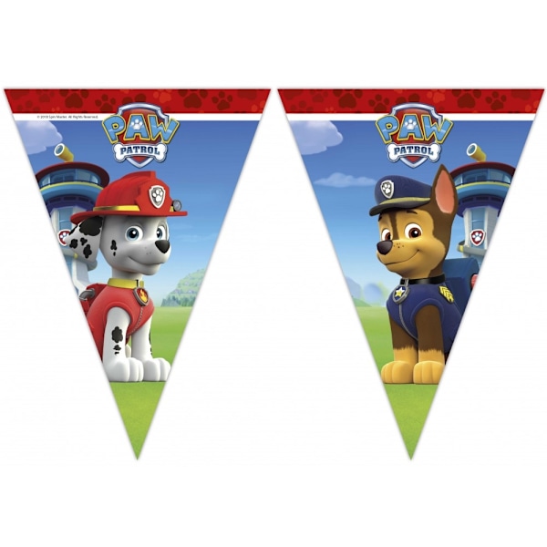 Paw Patrol Flag girlang 2,3 m - Klar för action