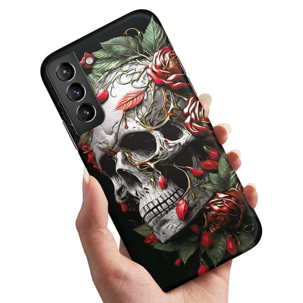 Deksel / Mobildeksel til Samsung Galaxy S21 Plus - Skull Roses