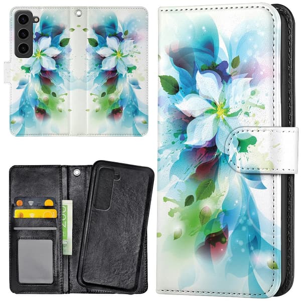 Samsung Galaxy S23 - Plånboksfodral/Skal Blomma