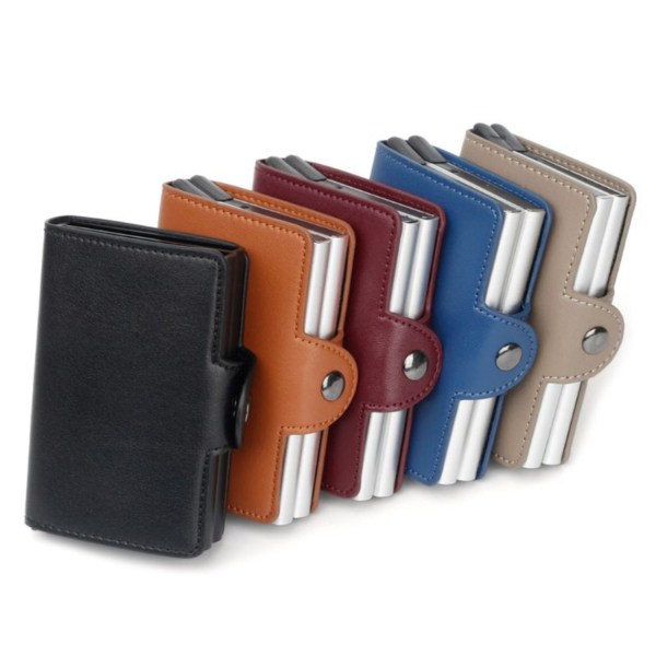 Korthållare Pop-Up / Plånbok 14 kort - RFID-skydd - Mörkblå Mörkblå