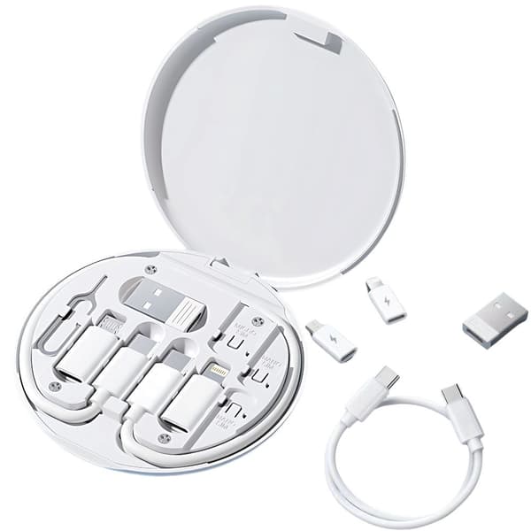 5-i-1-adapterkit usb-c micro-usb typ a telefonfodral White