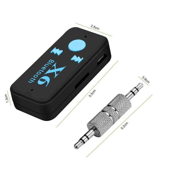 Bluetooth-musiikin vastaanotin - Lähetin Aux-liitännällä autoon Black