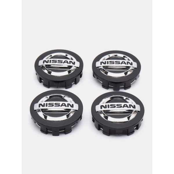 4-Pak - Nissan Centerkapsler til Fælge - Bil 60mm - Svart