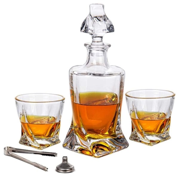 Vridd Karaffelsett - Whiskeyglass & Whiskeystein – Whiskey Transparent