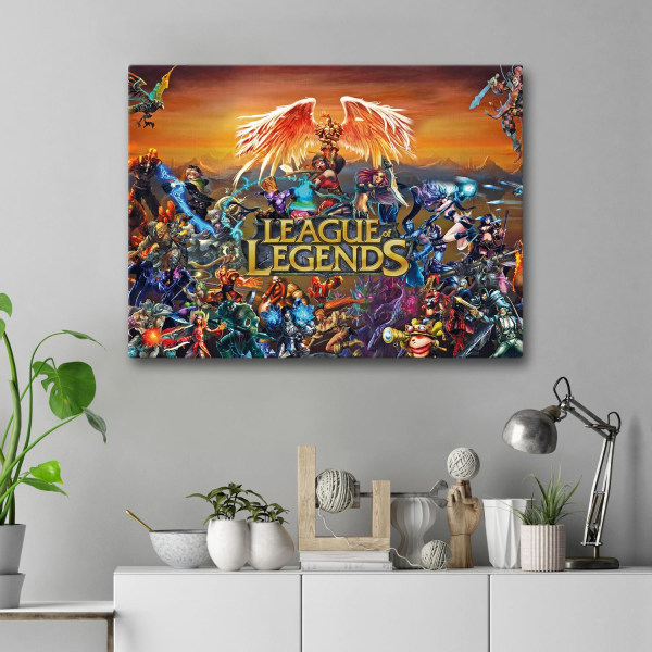 Lærredsbillede / Lærredstryk - League of Legends - 40x30 cm - Læ