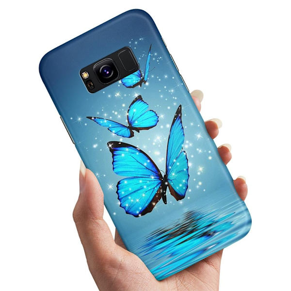 Deksel / Mobildeksel til Samsung Galaxy S8 Plus - Glitrende Sommerfugler