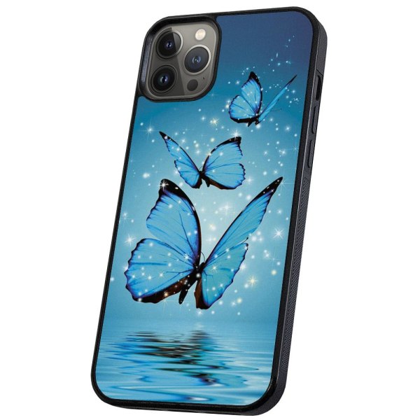 iPhone 11 Pro - Cover/Mobilcover Glitrende Sommerfugle Multicolor