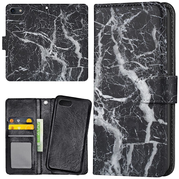 iPhone 16e - Plånboksfodral/Skal Marmor