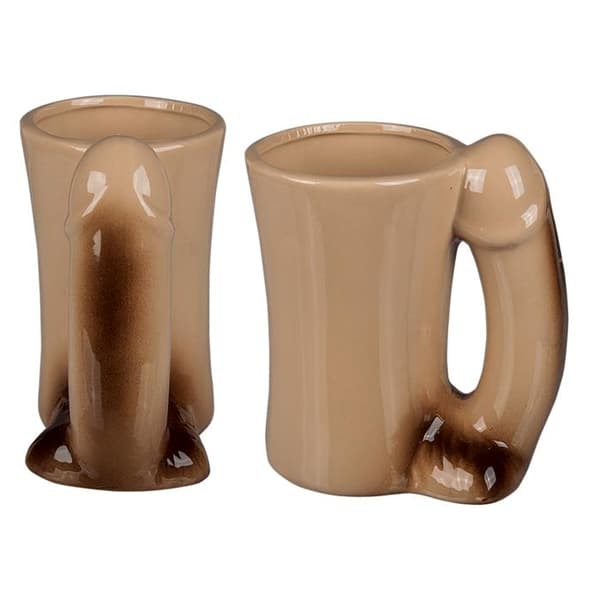 Kaffemugg – Humoristisk penismugg Beige