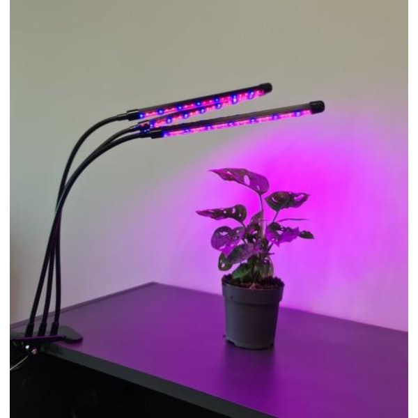 Växtlampa - Växtbelysning med 3 LED-lysrör Svart c15b | Black | 880 | Fyndiq