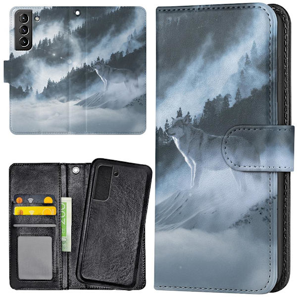 Samsung Galaxy S21 Plus - Plånboksfodral/Skal Arctic Wolf multifärg