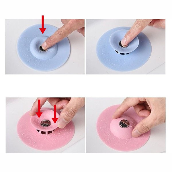 Badekarstopper med Hårfelle / Stopper / Synkestopper White