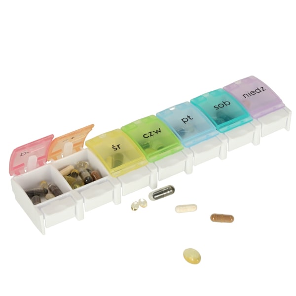 Weekly pill organizer container 7 dagar EN