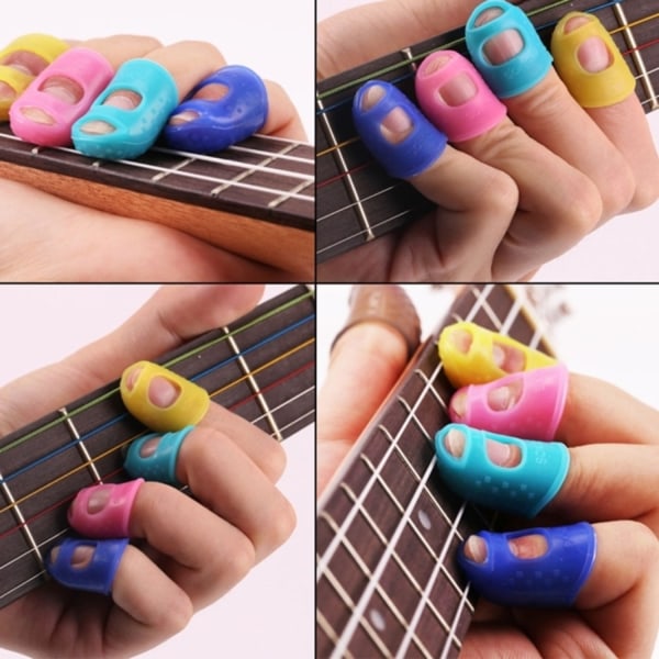 5-Pack - Guitar Finger Protector - Beskytter fingre Transparent Medium