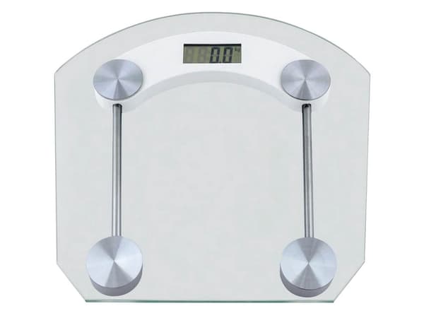 Badrumsvåg 180 kg - Glasvåg med LCD-display