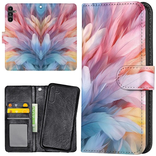 Samsung Galaxy A36 5G - Plånboksfodral/Skal Feathers