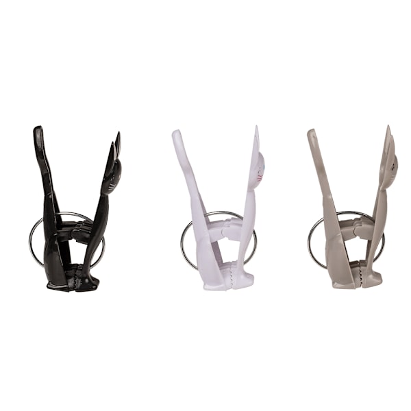 3-Pak - Poseklemme - Klips til Pose - Kat Multicolor