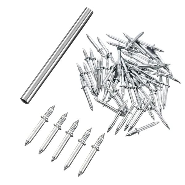 Kaksipäiset naulat adapterilla 200-pack