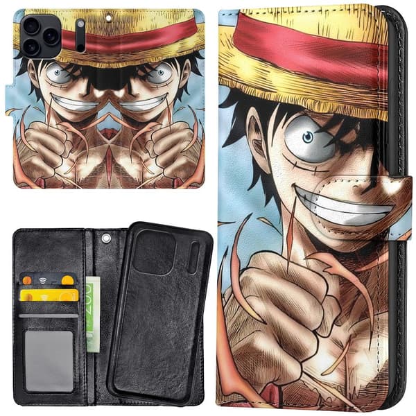 iPhone 17 / 18 Pro Max - Lommebok Deksel Anime One Piece