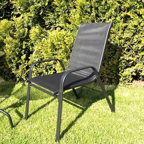 Balkongmöbel Set - Bord & Stolar Black