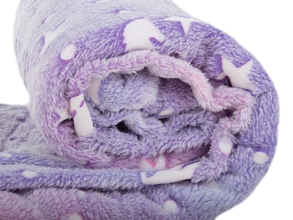 Teppe med Selvlysende Stjerner - 150x200cm Purple
