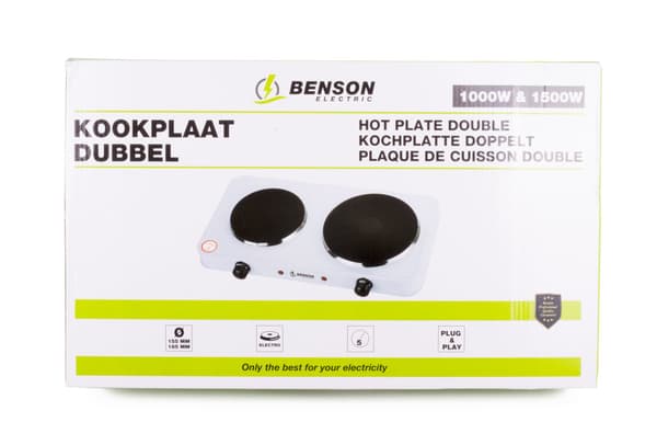 Dubbel kokplatta 1000/1500W