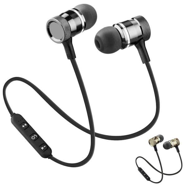 Bluetooth In-ear Hörlurar med Mikrofon - Trådlösa - Magnetiska Gold Guld  (magnetiska) 1a5a | Gold | Guld (magnetiska) | Fyndiq
