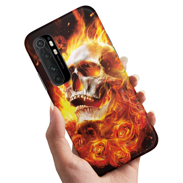 Xiaomi Mi Note 10 Lite - Cover/Mobilcover Burning Skull