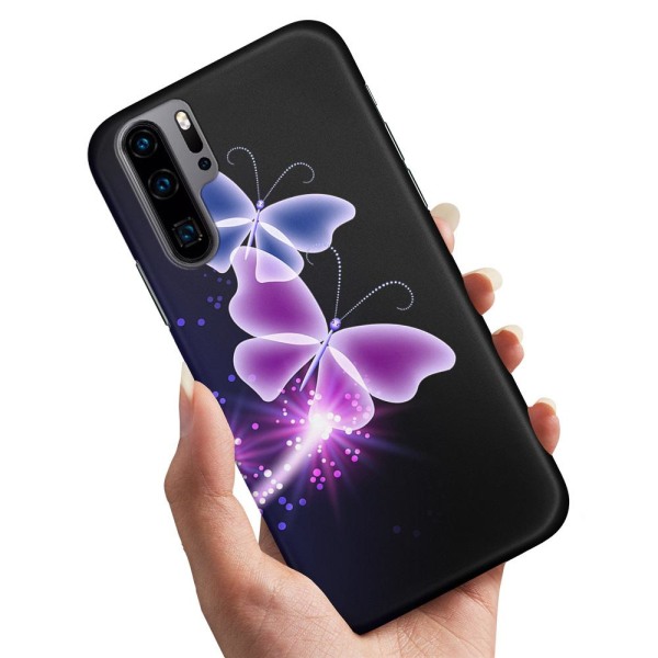 Huawei P30 Pro - Cover/Mobilcover Lilla Sommerfugle