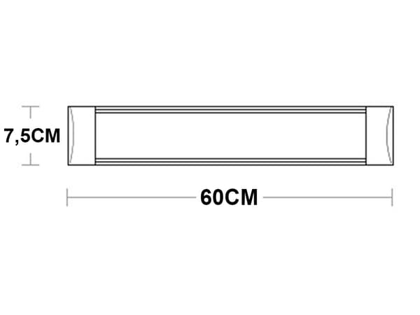 Garderobelampe Bevegelsessensor / Selvheftende LED-lampe - 60 cm 6500K (kallvit)