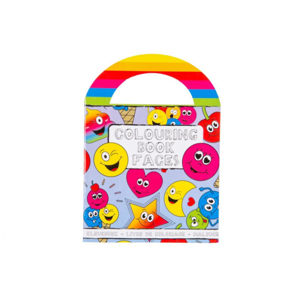 3-Pack - Målarbok för Barn med Klistermärken MultiColor Smiley