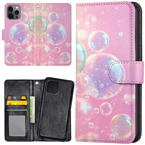 iPhone 16 Pro - Lommebok Deksel Bubbles