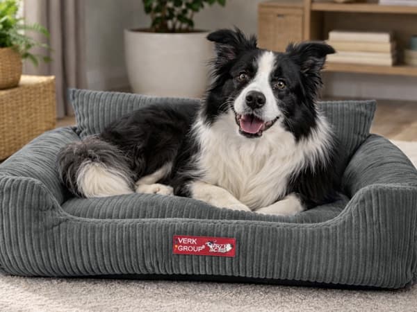 Hund- och kattbädd liten halkfri Mörkgrå