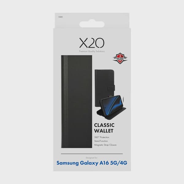 X2O Classic Wallet Samsung Galaxy A16 5G/4G Black