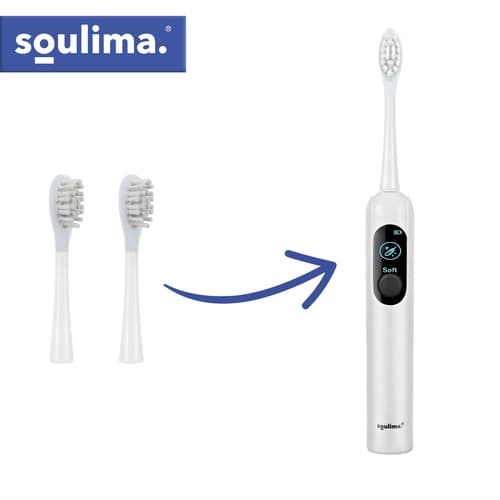 Tandborsthuvud för Soulima X800 - 2-Pack Vit