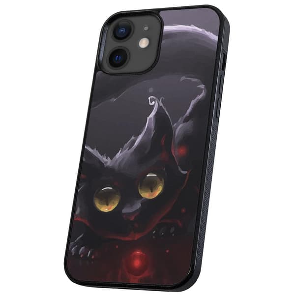 iPhone 11 - Deksel/Mobildeksel Svart Katt Multicolor