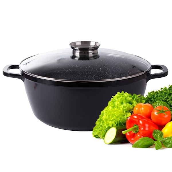 13L Gryta med lock – Non stick beläggning – Induktionshäll