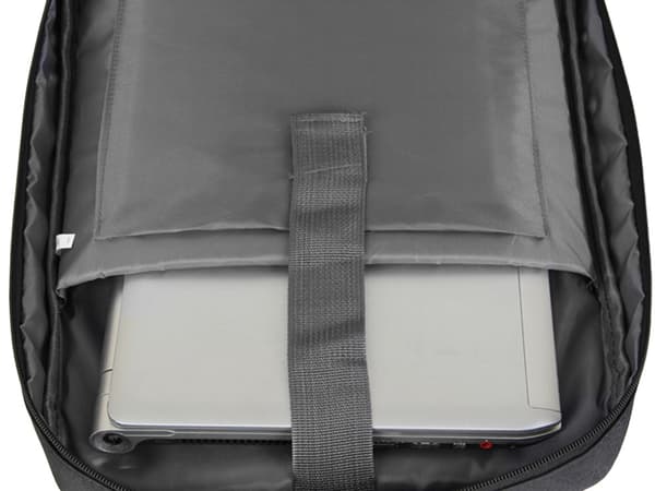 Ryggsäck business stöldskydd laptop grå