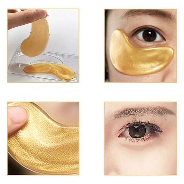 4-pak - øjenmaske krystal kollagen guld Gold 4-Pack