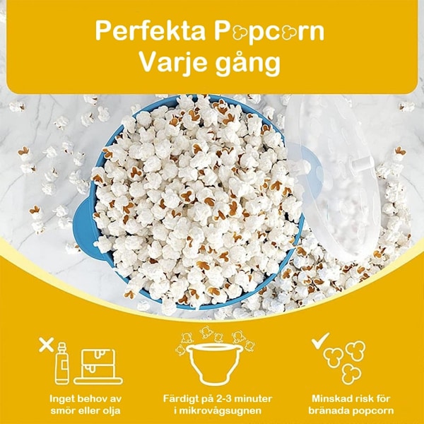 Popcornmaskin / Popcornskål - Gör popcorn i mikron