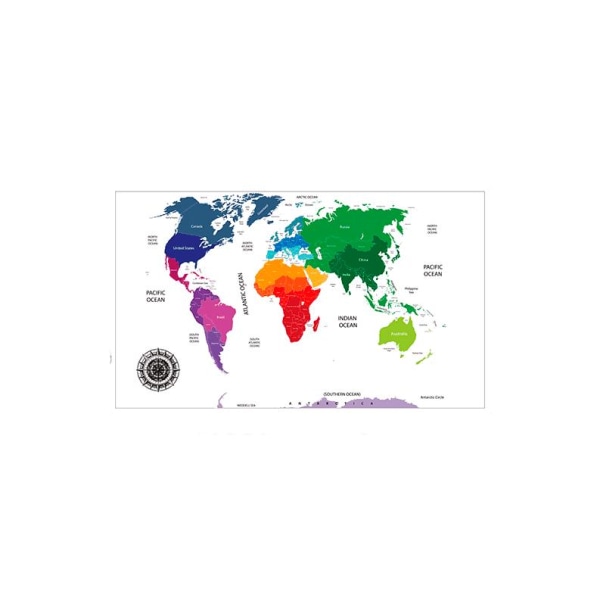 Skrapkarta Världskarta / Scratch Map - 42x30cm Vit
