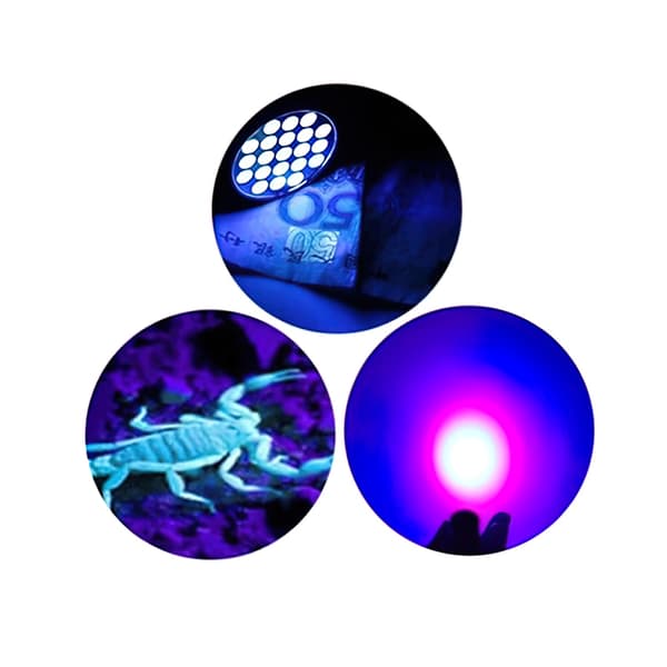 2-Pak - UV-lampe / Blacklight Lommelykt – Sedeldetektor