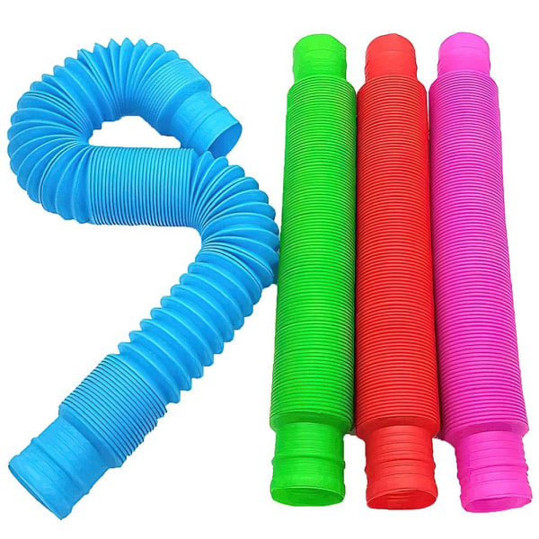 4-Pak - Pop Tube - Fidget Toys - Leke / Sensorisk Multicolor