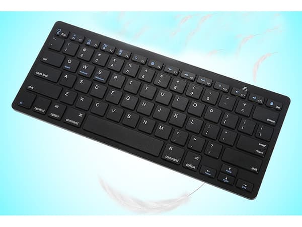 Trådlöst bluetooth-tangentbord för pc ipad mac liten slimmad lågprofil Black