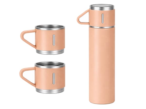 Termos 400 ml rostfri med koppar Rosa