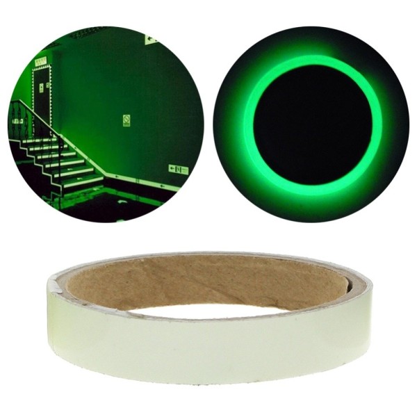 Selvlysende Tape / Glow in the Dark - 2 cm x 3 meter Green