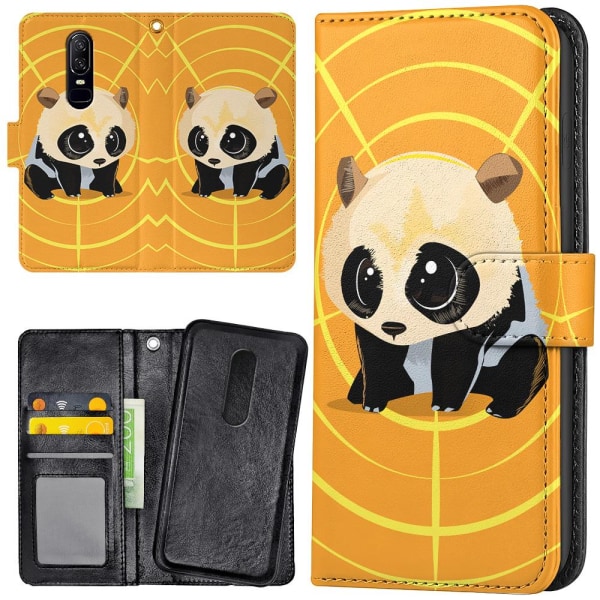 OnePlus 7 - Plånboksfodral/Skal Panda