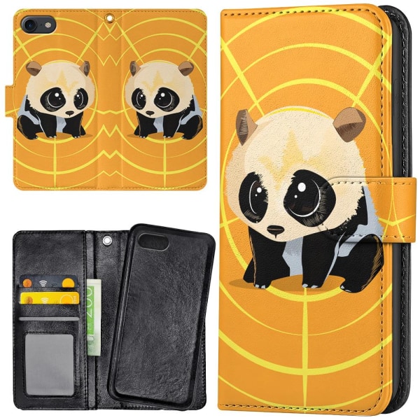 iPhone 5/5S/SE - Plånboksfodral/Skal Panda